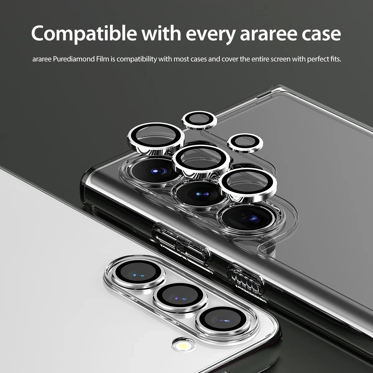 Araree Metal Ring C-Subcore Camera Lens Protector For Samsung Galaxy S23 Ultra -Clear - Tashqila Araree Metal Ring C-Subcore Camera Lens Protector For Samsung Galaxy S23 Ultra -Clear - Tashqila